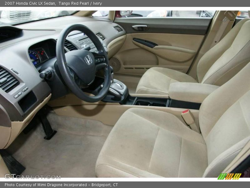 Tango Red Pearl / Ivory 2007 Honda Civic LX Sedan