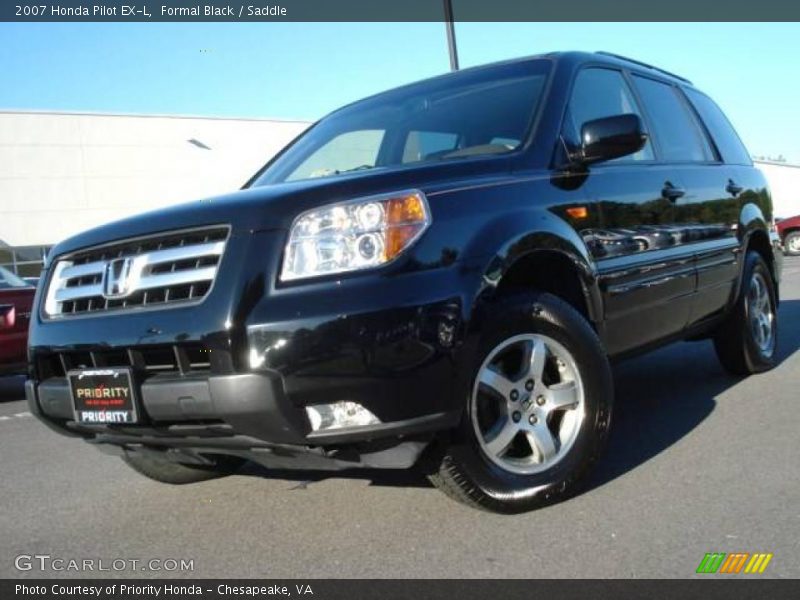 Formal Black / Saddle 2007 Honda Pilot EX-L