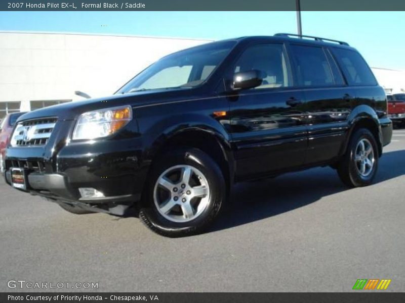 Formal Black / Saddle 2007 Honda Pilot EX-L