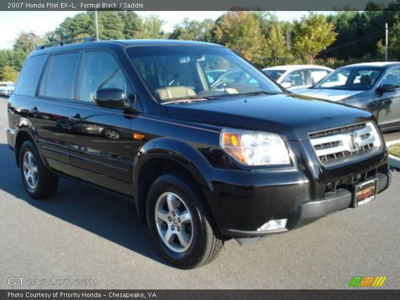 Formal Black / Saddle 2007 Honda Pilot EX-L