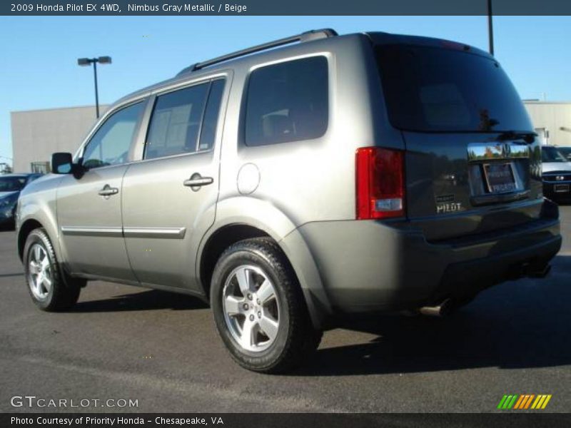 Nimbus Gray Metallic / Beige 2009 Honda Pilot EX 4WD