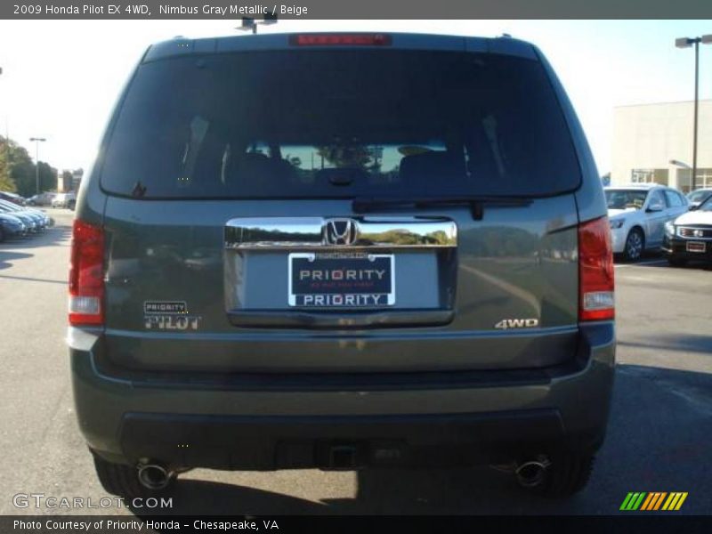 Nimbus Gray Metallic / Beige 2009 Honda Pilot EX 4WD