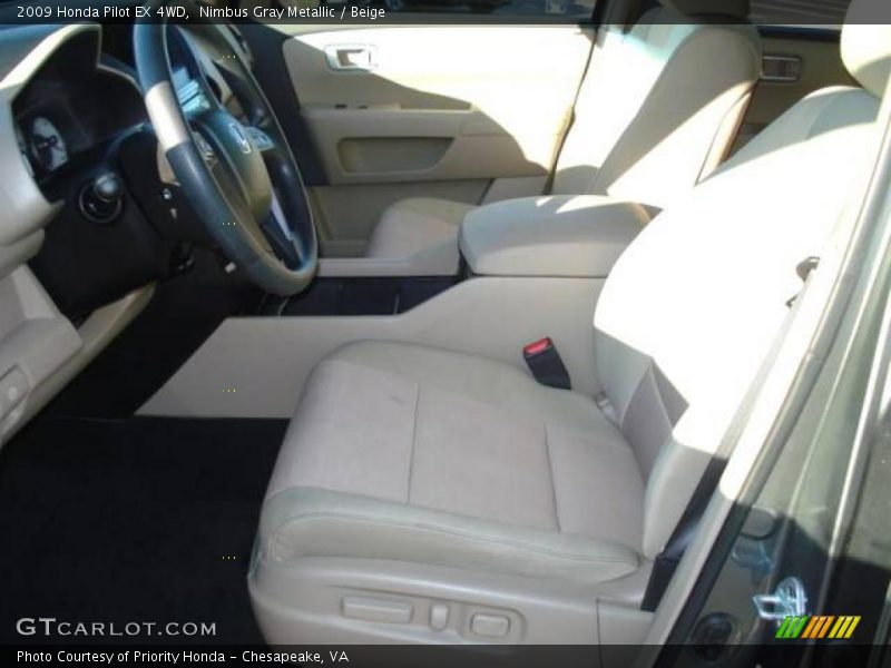 Nimbus Gray Metallic / Beige 2009 Honda Pilot EX 4WD