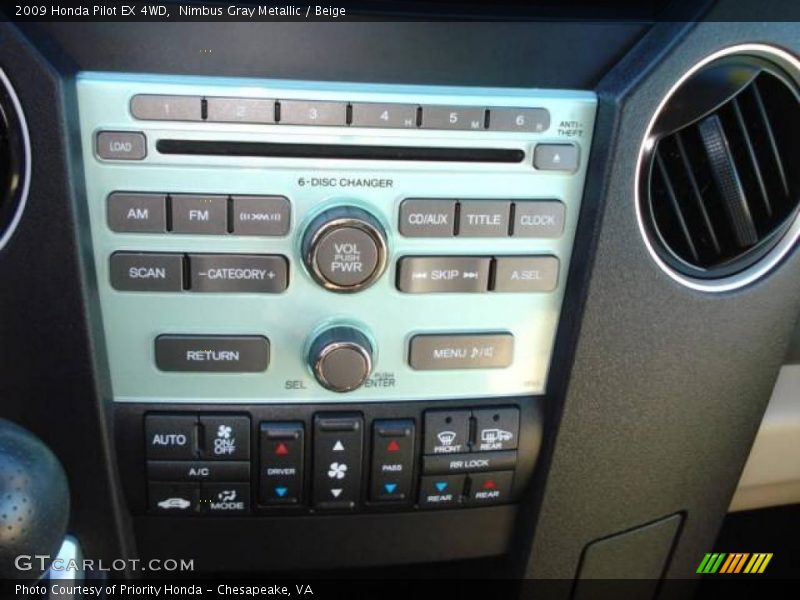 Nimbus Gray Metallic / Beige 2009 Honda Pilot EX 4WD