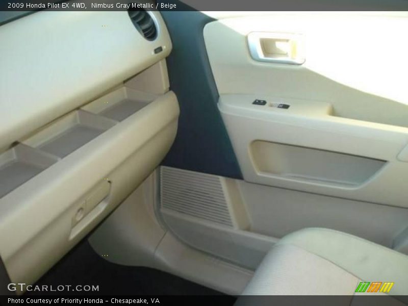 Nimbus Gray Metallic / Beige 2009 Honda Pilot EX 4WD