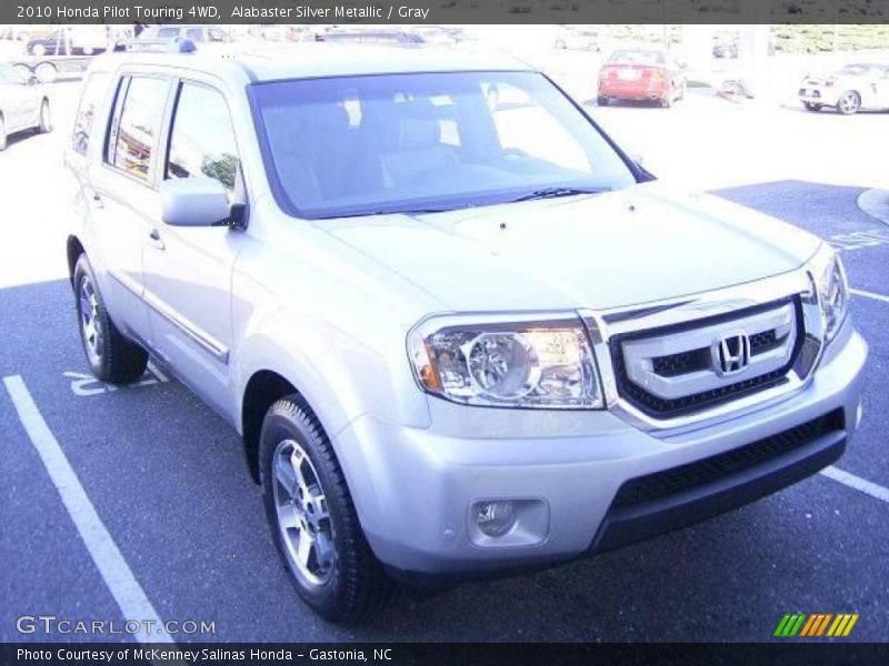 Alabaster Silver Metallic / Gray 2010 Honda Pilot Touring 4WD