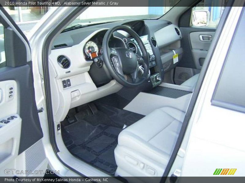 Alabaster Silver Metallic / Gray 2010 Honda Pilot Touring 4WD