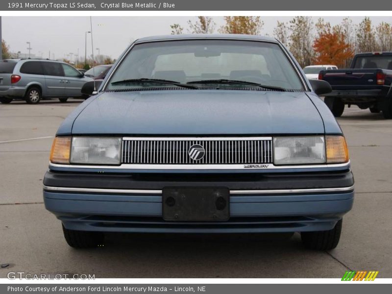 Crystal Blue Metallic / Blue 1991 Mercury Topaz LS Sedan