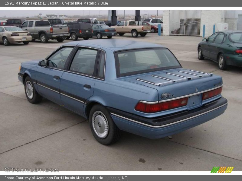 Crystal Blue Metallic / Blue 1991 Mercury Topaz LS Sedan