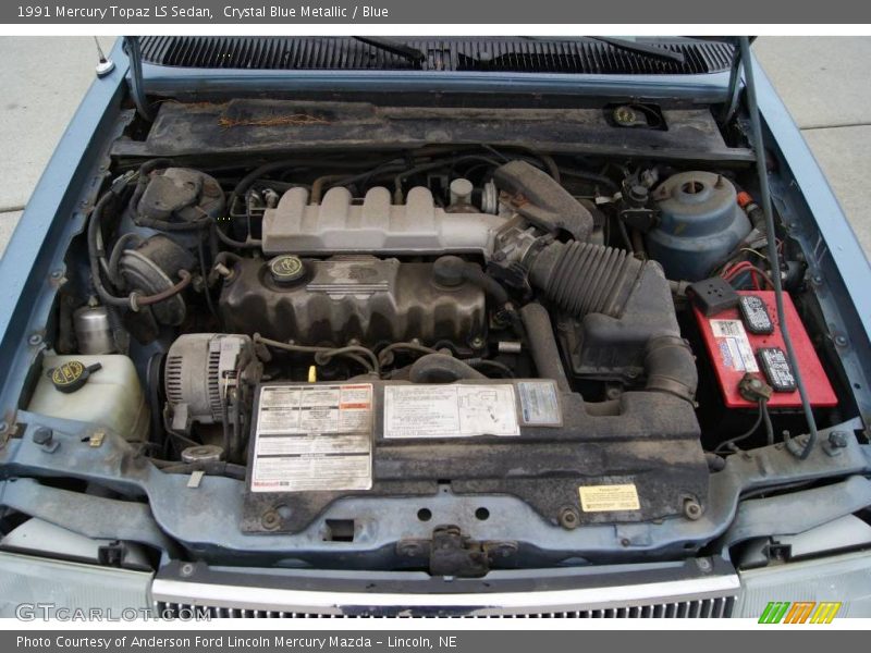 Crystal Blue Metallic / Blue 1991 Mercury Topaz LS Sedan