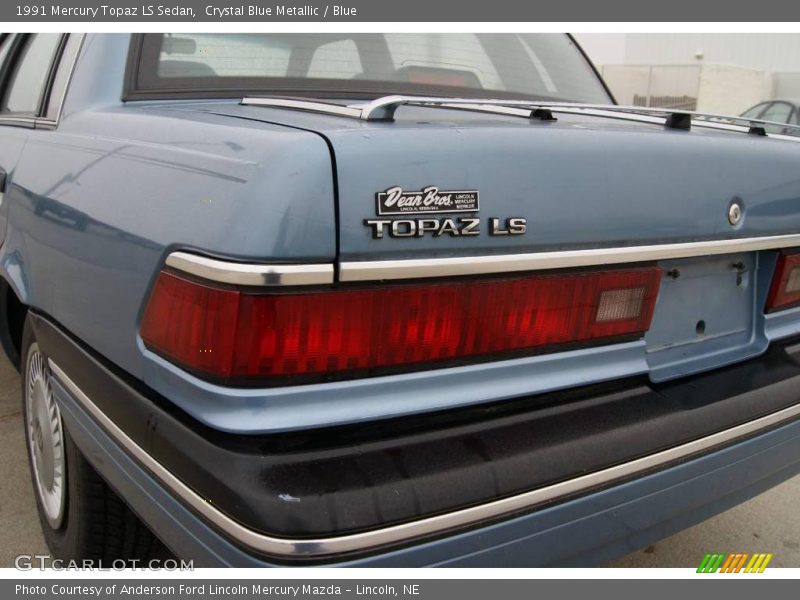 Crystal Blue Metallic / Blue 1991 Mercury Topaz LS Sedan