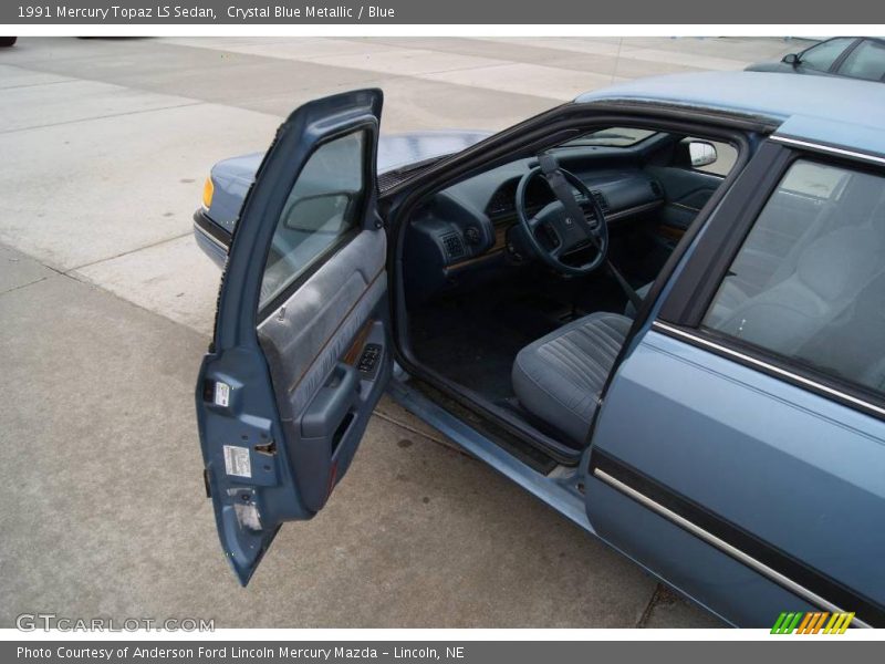 Crystal Blue Metallic / Blue 1991 Mercury Topaz LS Sedan