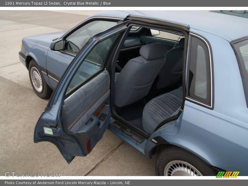 Crystal Blue Metallic / Blue 1991 Mercury Topaz LS Sedan