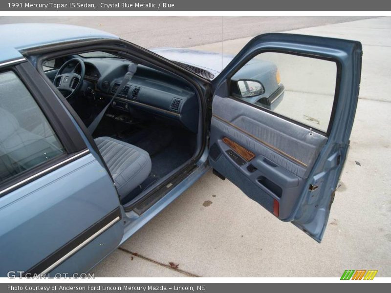 Crystal Blue Metallic / Blue 1991 Mercury Topaz LS Sedan