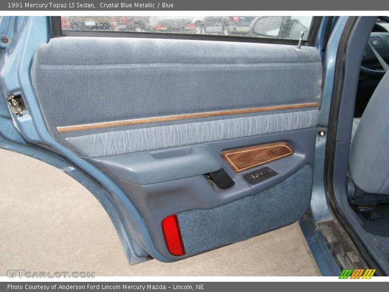 Crystal Blue Metallic / Blue 1991 Mercury Topaz LS Sedan