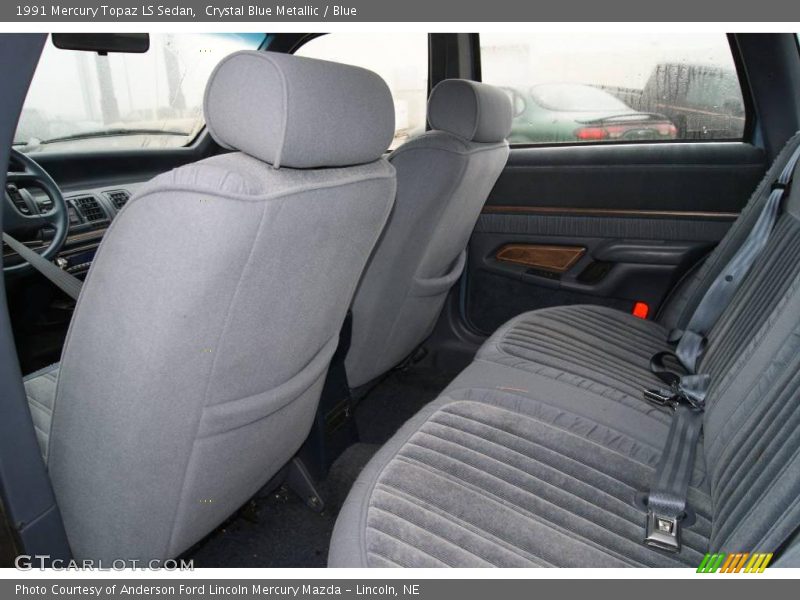 Crystal Blue Metallic / Blue 1991 Mercury Topaz LS Sedan