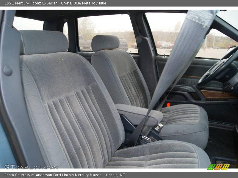 Crystal Blue Metallic / Blue 1991 Mercury Topaz LS Sedan