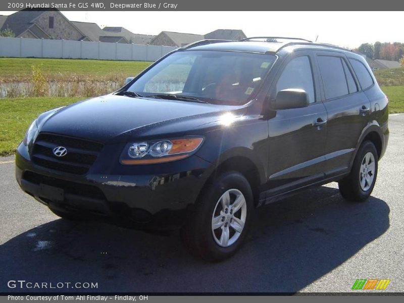 Deepwater Blue / Gray 2009 Hyundai Santa Fe GLS 4WD