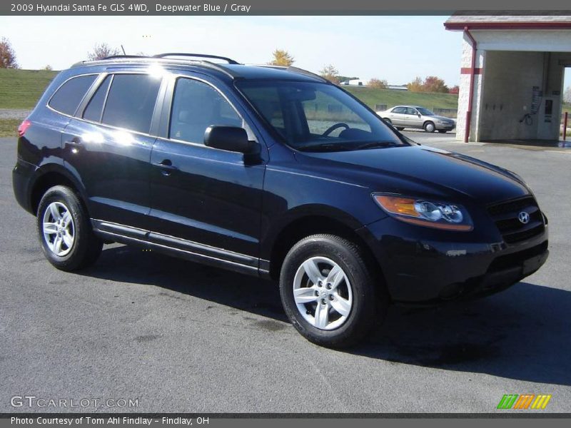 Deepwater Blue / Gray 2009 Hyundai Santa Fe GLS 4WD