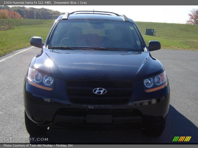 Deepwater Blue / Gray 2009 Hyundai Santa Fe GLS 4WD