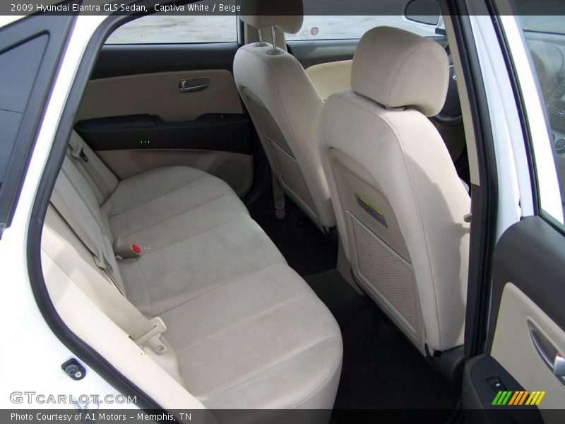 Captiva White / Beige 2009 Hyundai Elantra GLS Sedan