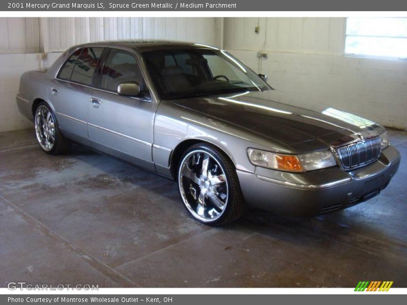 Spruce Green Metallic / Medium Parchment 2001 Mercury Grand Marquis LS