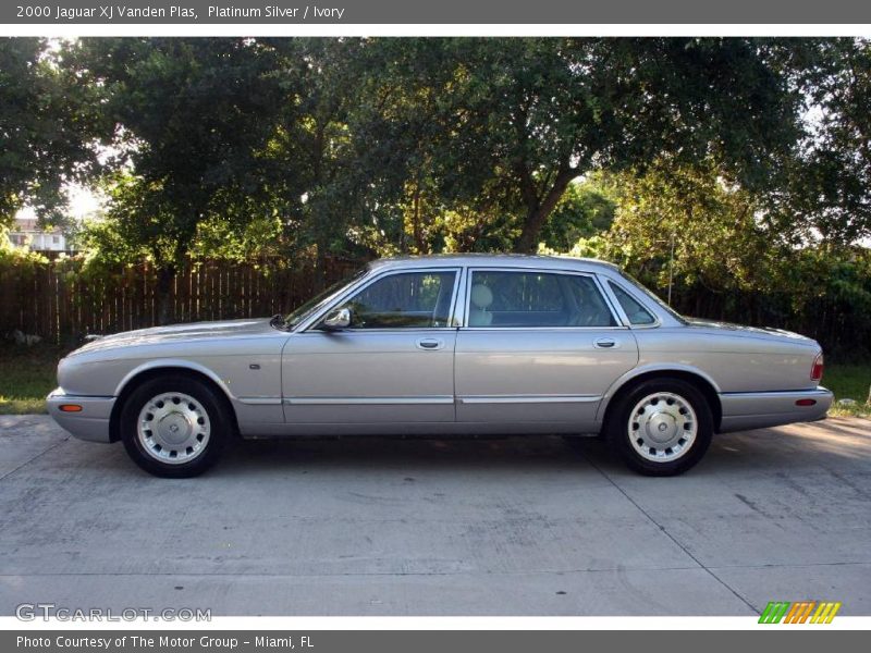 Platinum Silver / Ivory 2000 Jaguar XJ Vanden Plas