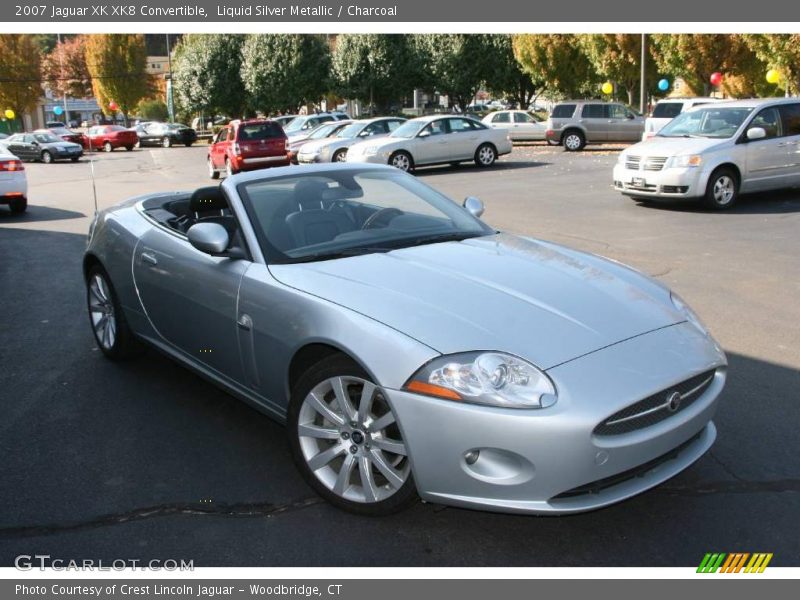 Liquid Silver Metallic / Charcoal 2007 Jaguar XK XK8 Convertible