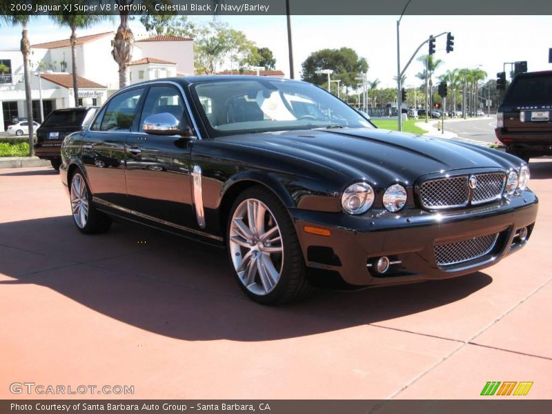 Celestial Black / Navy/Barley 2009 Jaguar XJ Super V8 Portfolio