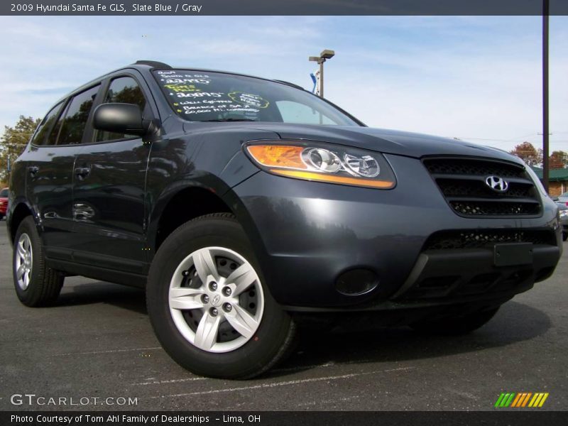 Slate Blue / Gray 2009 Hyundai Santa Fe GLS