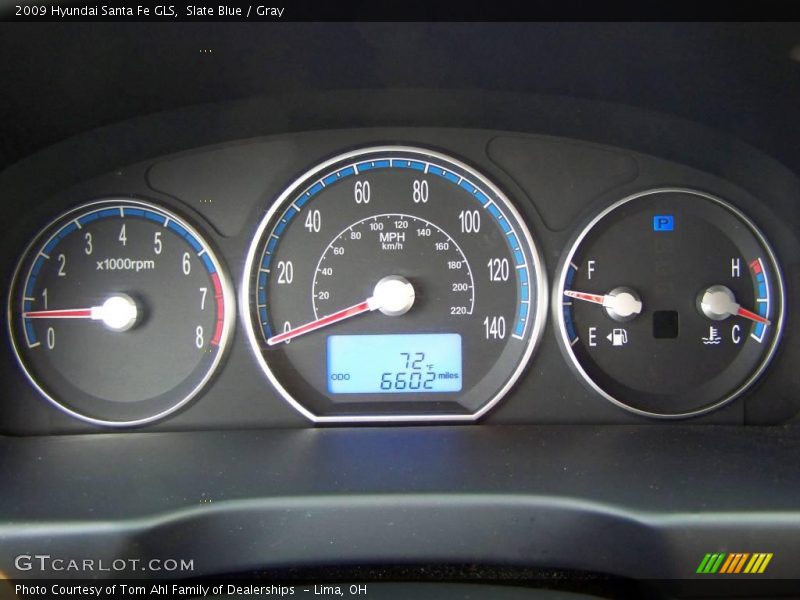 Slate Blue / Gray 2009 Hyundai Santa Fe GLS