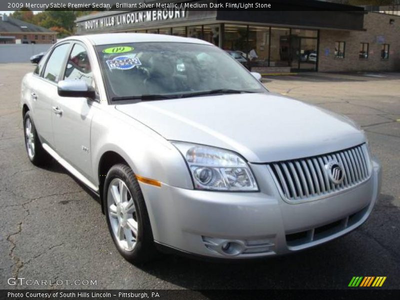 Brilliant Silver Metallic / Medium Dark Flint/Light Stone 2009 Mercury Sable Premier Sedan