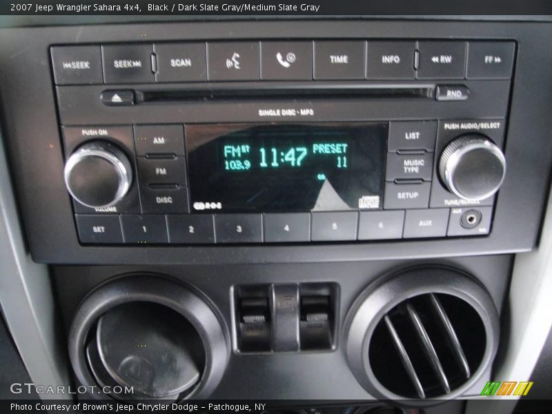 Black / Dark Slate Gray/Medium Slate Gray 2007 Jeep Wrangler Sahara 4x4