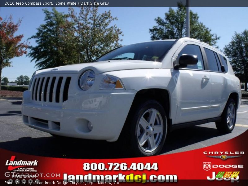 Stone White / Dark Slate Gray 2010 Jeep Compass Sport