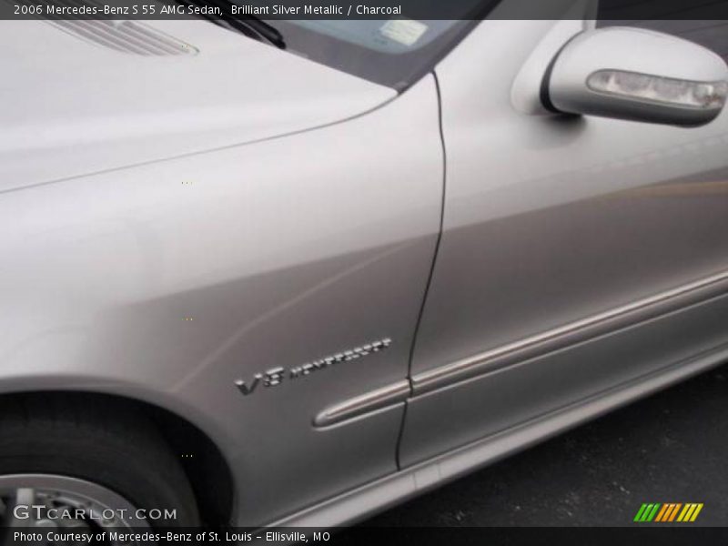 Brilliant Silver Metallic / Charcoal 2006 Mercedes-Benz S 55 AMG Sedan