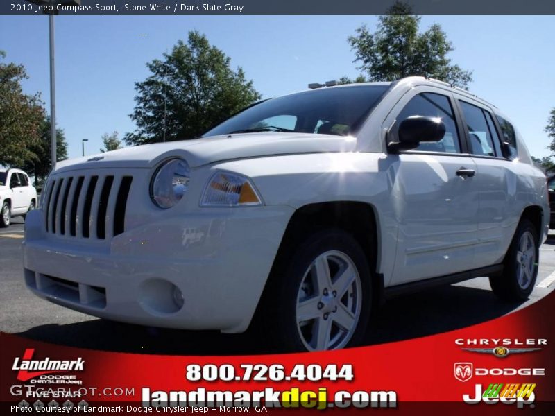 Stone White / Dark Slate Gray 2010 Jeep Compass Sport