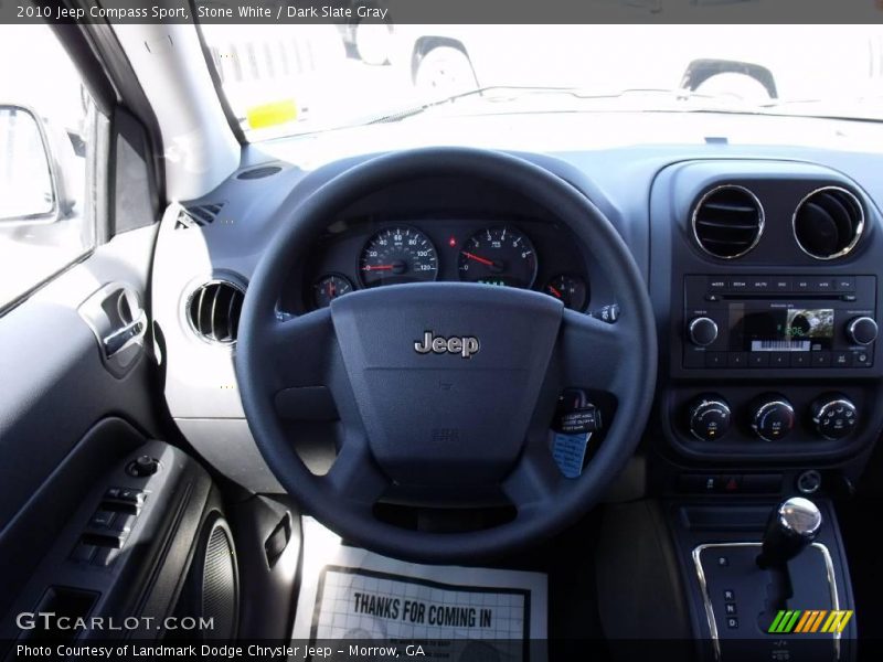 Stone White / Dark Slate Gray 2010 Jeep Compass Sport