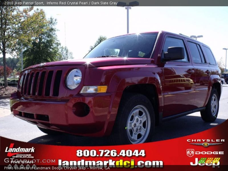 Inferno Red Crystal Pearl / Dark Slate Gray 2010 Jeep Patriot Sport