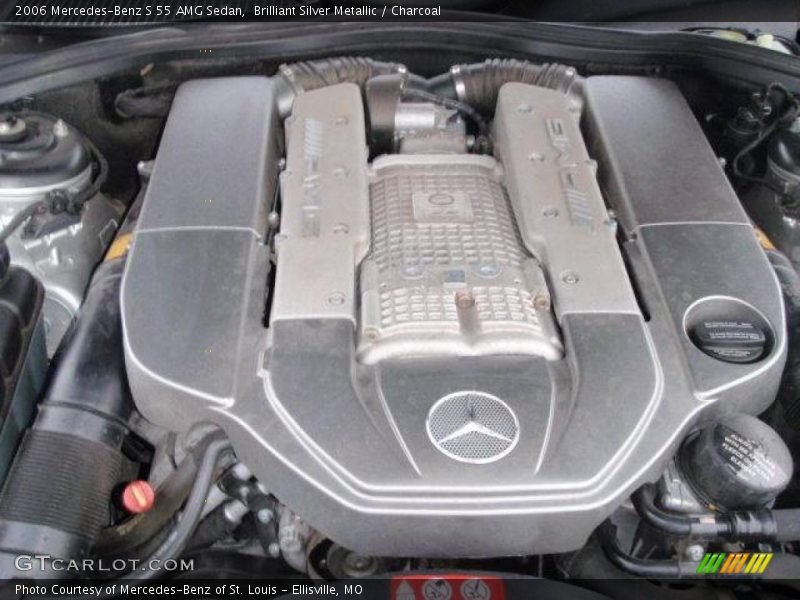Brilliant Silver Metallic / Charcoal 2006 Mercedes-Benz S 55 AMG Sedan