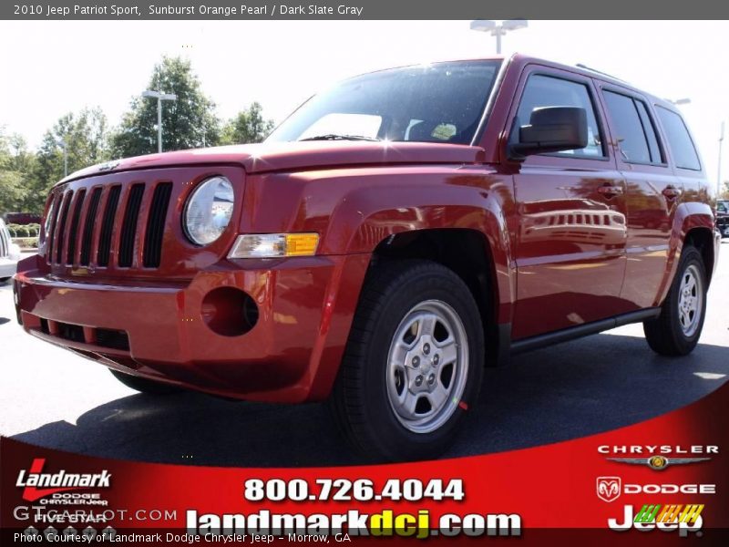 Sunburst Orange Pearl / Dark Slate Gray 2010 Jeep Patriot Sport