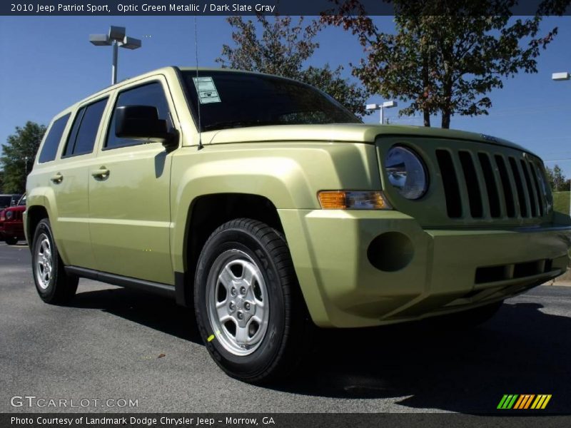 Optic Green Metallic / Dark Slate Gray 2010 Jeep Patriot Sport