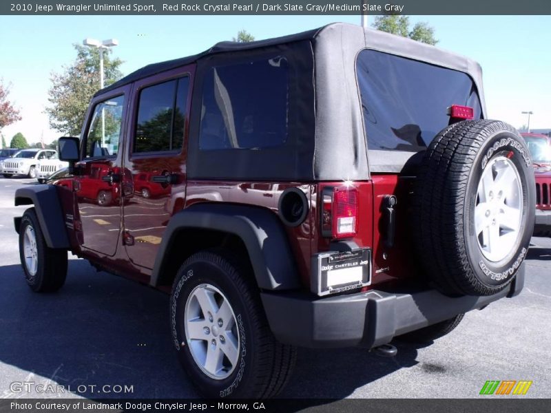 Red Rock Crystal Pearl / Dark Slate Gray/Medium Slate Gray 2010 Jeep Wrangler Unlimited Sport