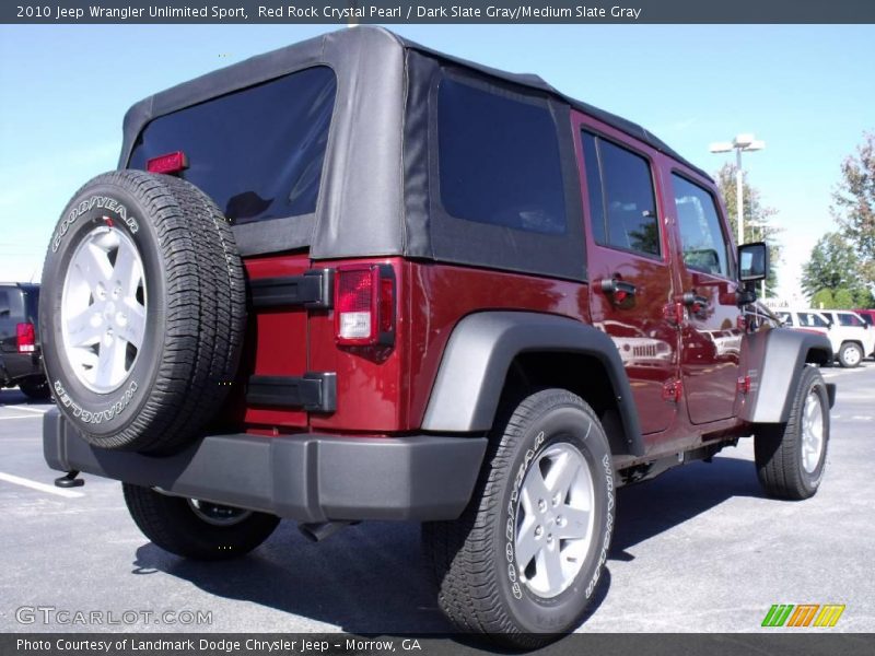 Red Rock Crystal Pearl / Dark Slate Gray/Medium Slate Gray 2010 Jeep Wrangler Unlimited Sport