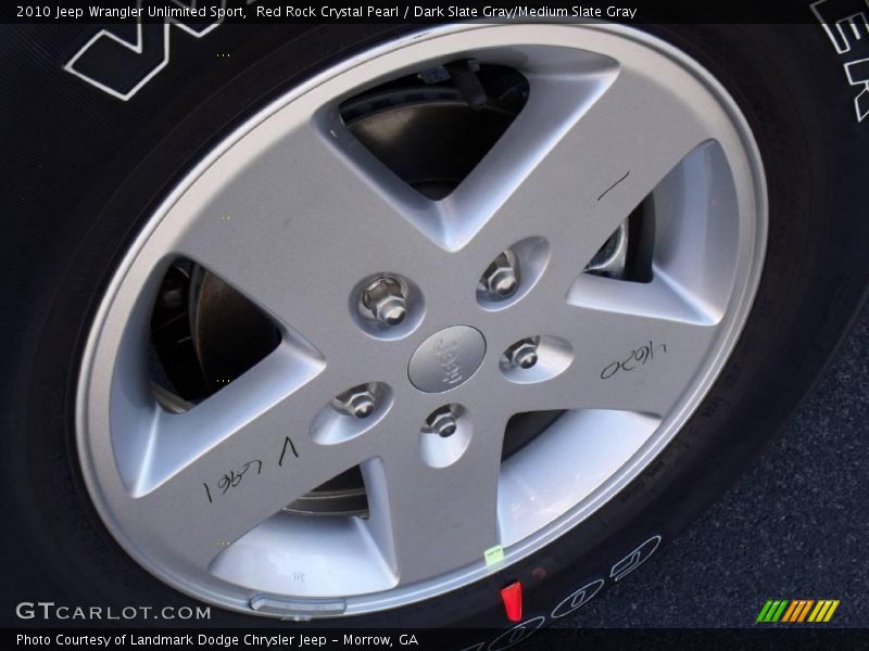 Red Rock Crystal Pearl / Dark Slate Gray/Medium Slate Gray 2010 Jeep Wrangler Unlimited Sport