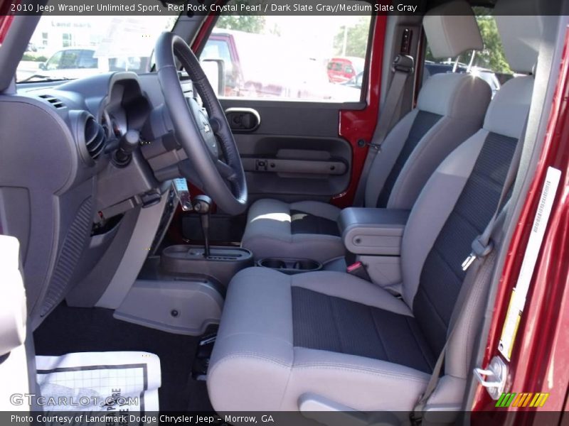 Red Rock Crystal Pearl / Dark Slate Gray/Medium Slate Gray 2010 Jeep Wrangler Unlimited Sport