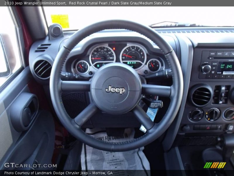 Red Rock Crystal Pearl / Dark Slate Gray/Medium Slate Gray 2010 Jeep Wrangler Unlimited Sport
