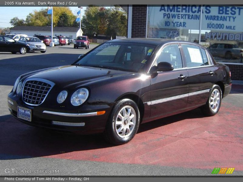 Dark Rose Red / Gray 2005 Kia Amanti