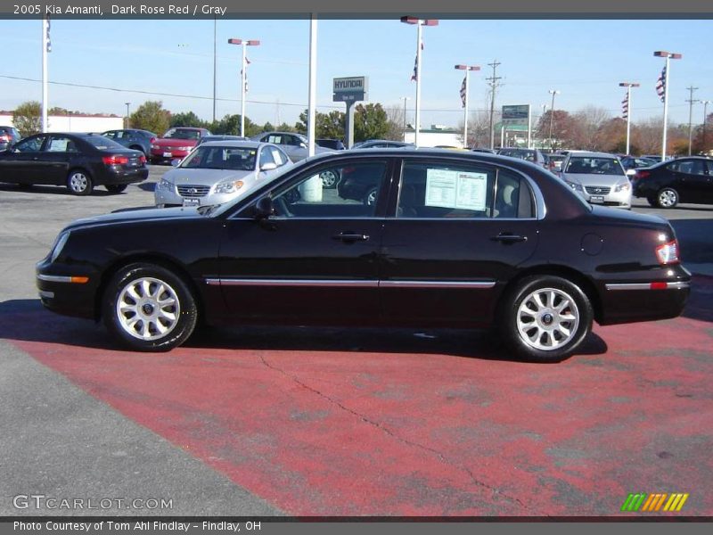Dark Rose Red / Gray 2005 Kia Amanti