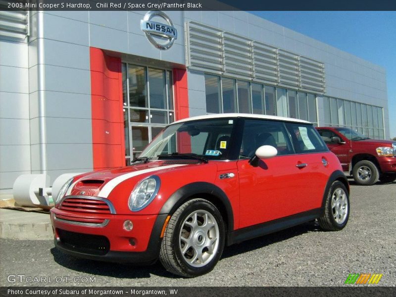 Chili Red / Space Grey/Panther Black 2003 Mini Cooper S Hardtop