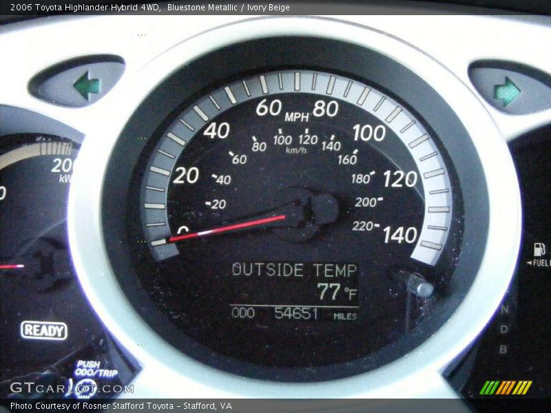 Bluestone Metallic / Ivory Beige 2006 Toyota Highlander Hybrid 4WD